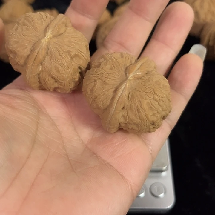 文玩核桃把件边37肚41左右微瑕元宝，编号013