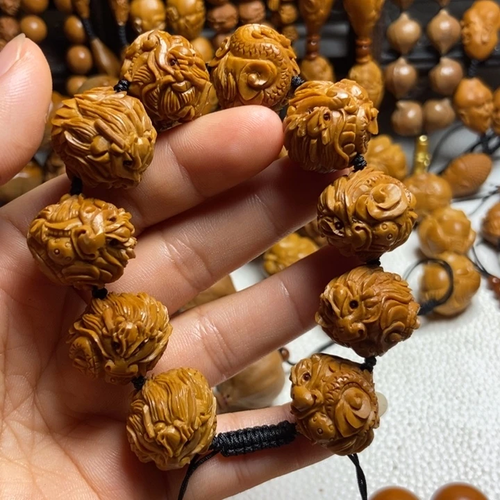 【闪购商品】橄榄核手串/手链江****缝手工九龙