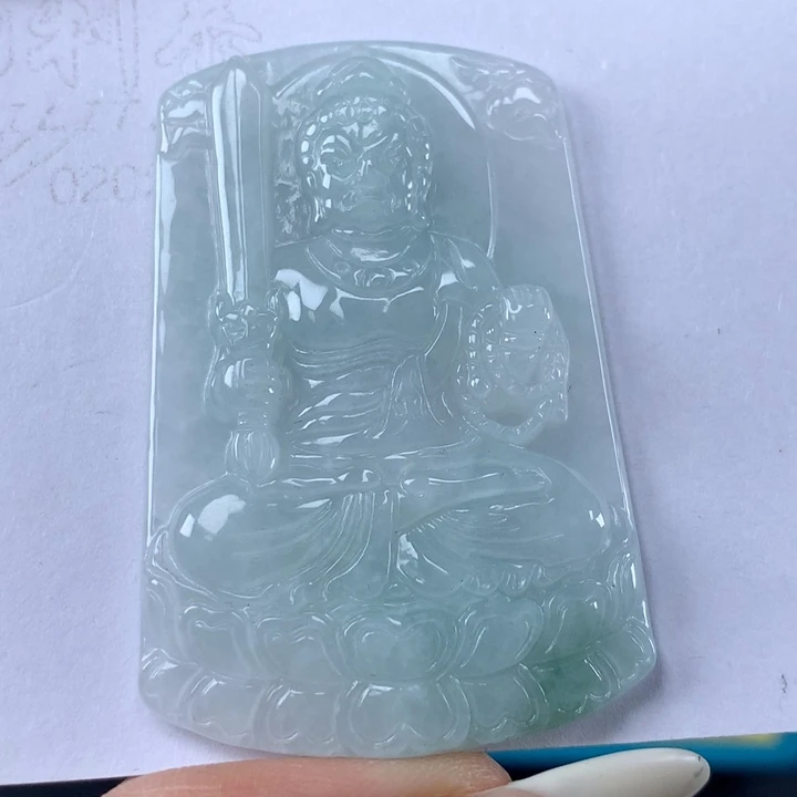 颈饰未镶嵌翡翠不动明王吊坠