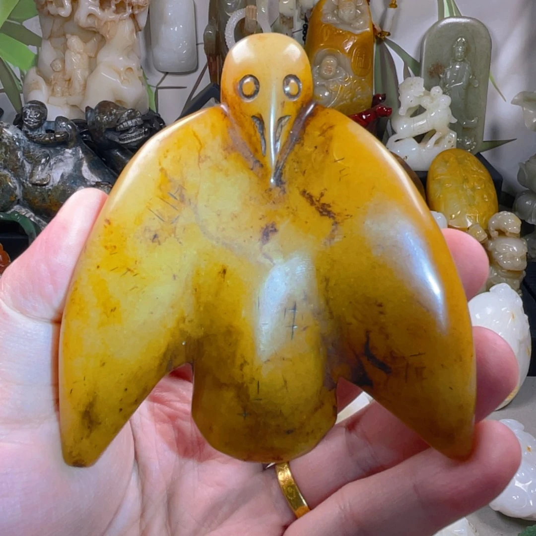 和田玉未镶嵌把件1