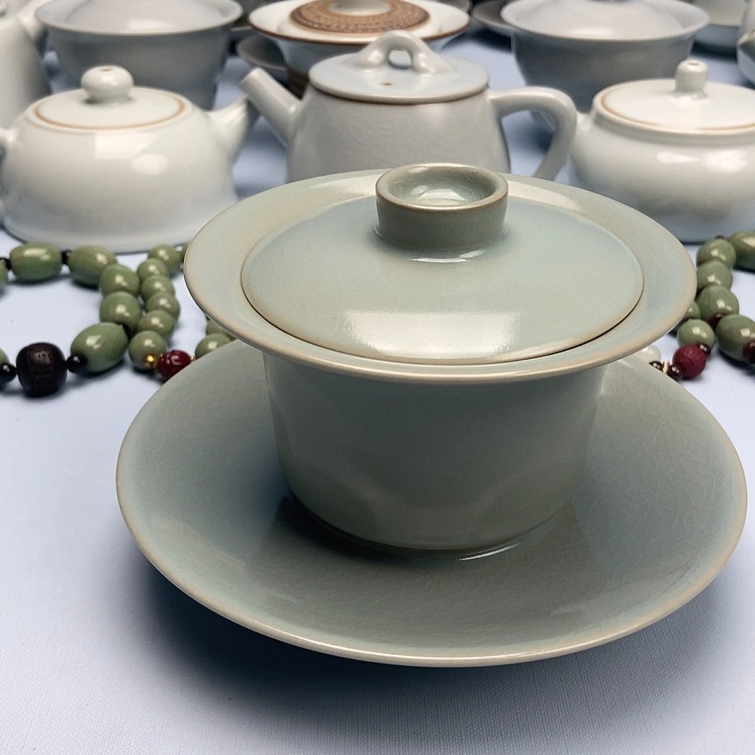 杯仿古釉马蹄盖碗原矿原釉原产地