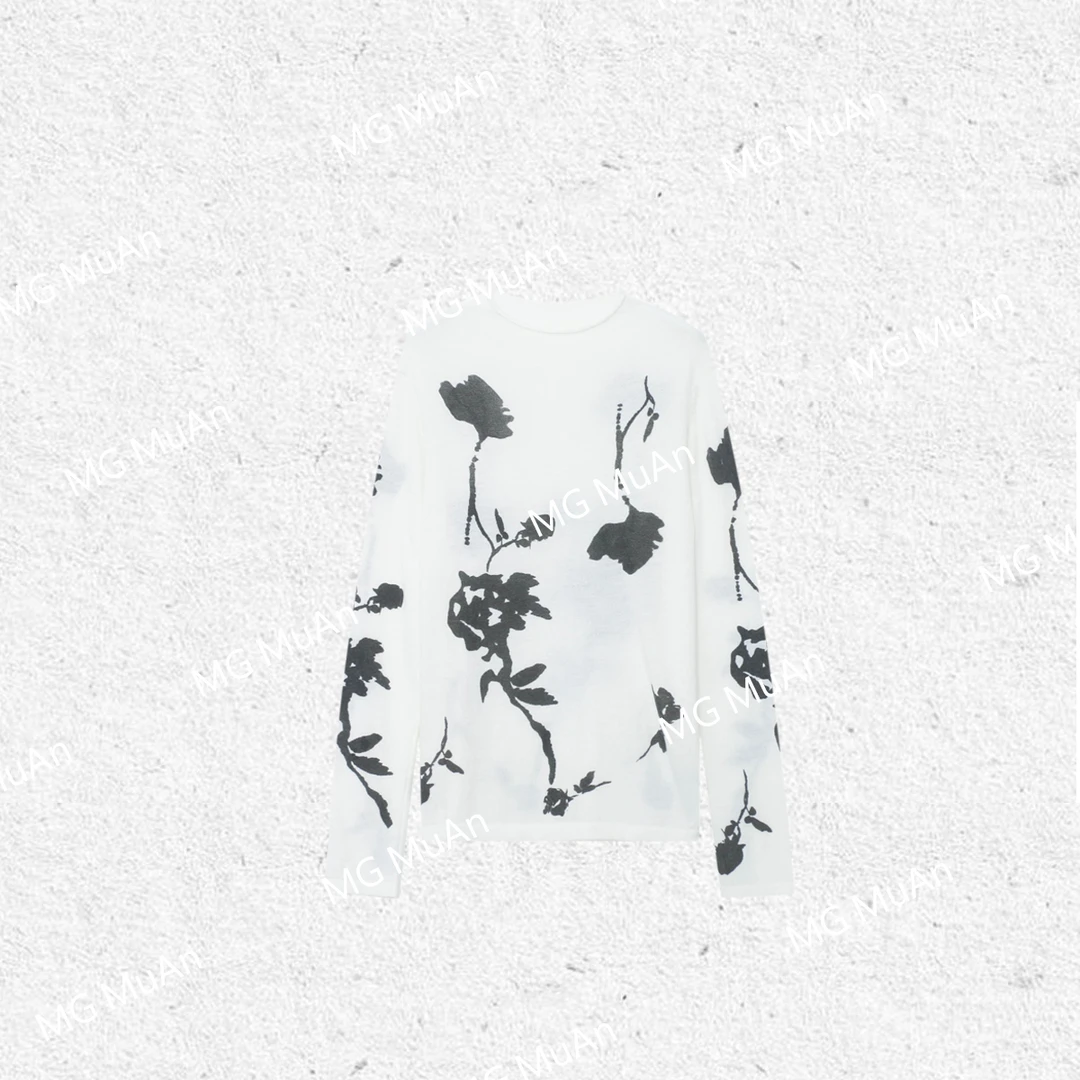 【兰亭序打底】“新中式系列”定制240克水墨国风针织衫DG3-056-1-1