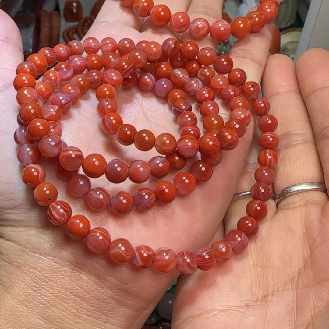 南红玛瑙未镶嵌手链