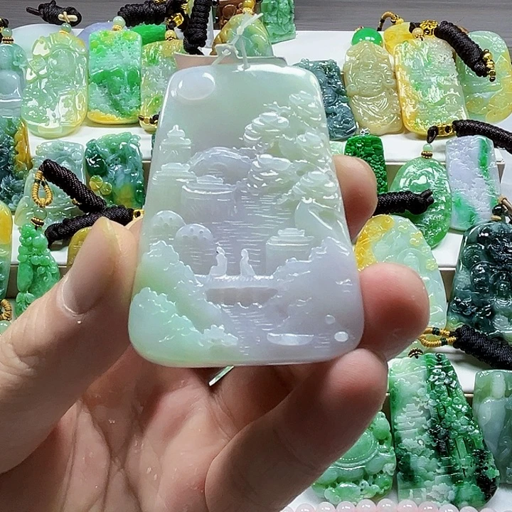 翡翠未镶嵌吊坠(不含链)翡翠毛货定制