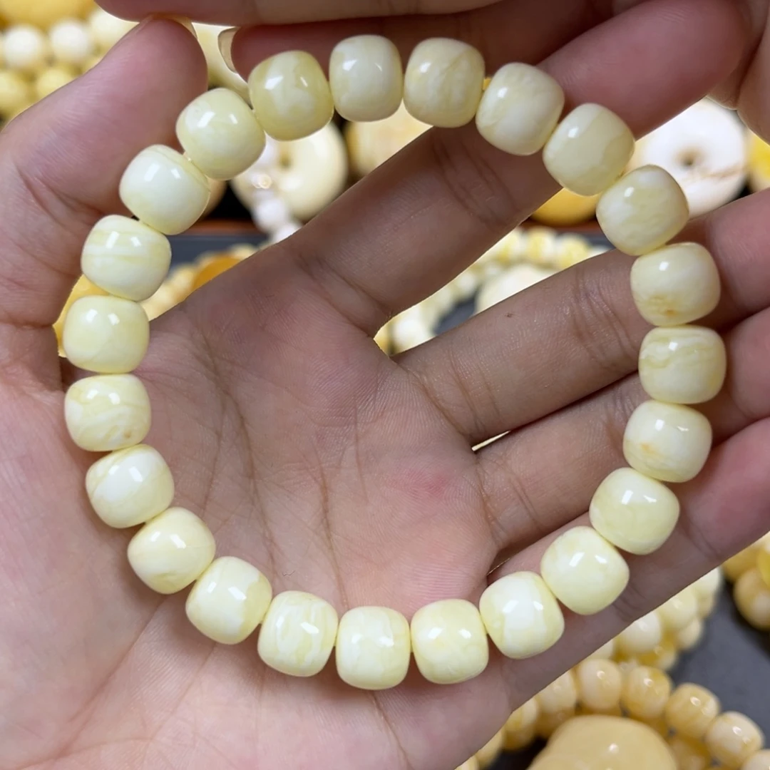 琥珀未镶嵌手串同料老邢手串10.1mm