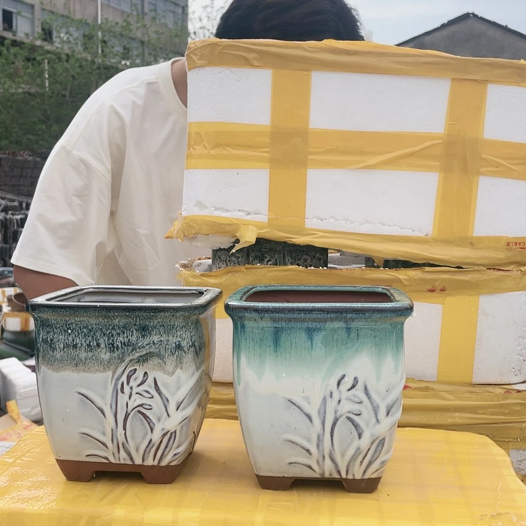 宜兴紫砂粗陶花盆