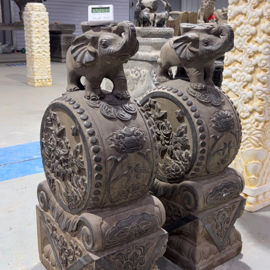 抱鼓石黑青石不包邮