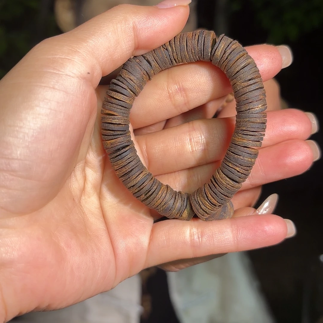 手串沉香奇楠沉香1.0沉水片片珠15克➕