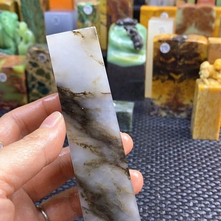 青田石凤**天青田石印章石