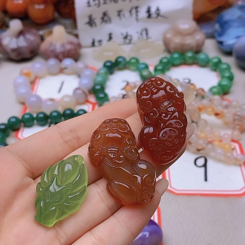 【闪购商品】未镶嵌玛瑙/玉髓珠宝半成品菠***，