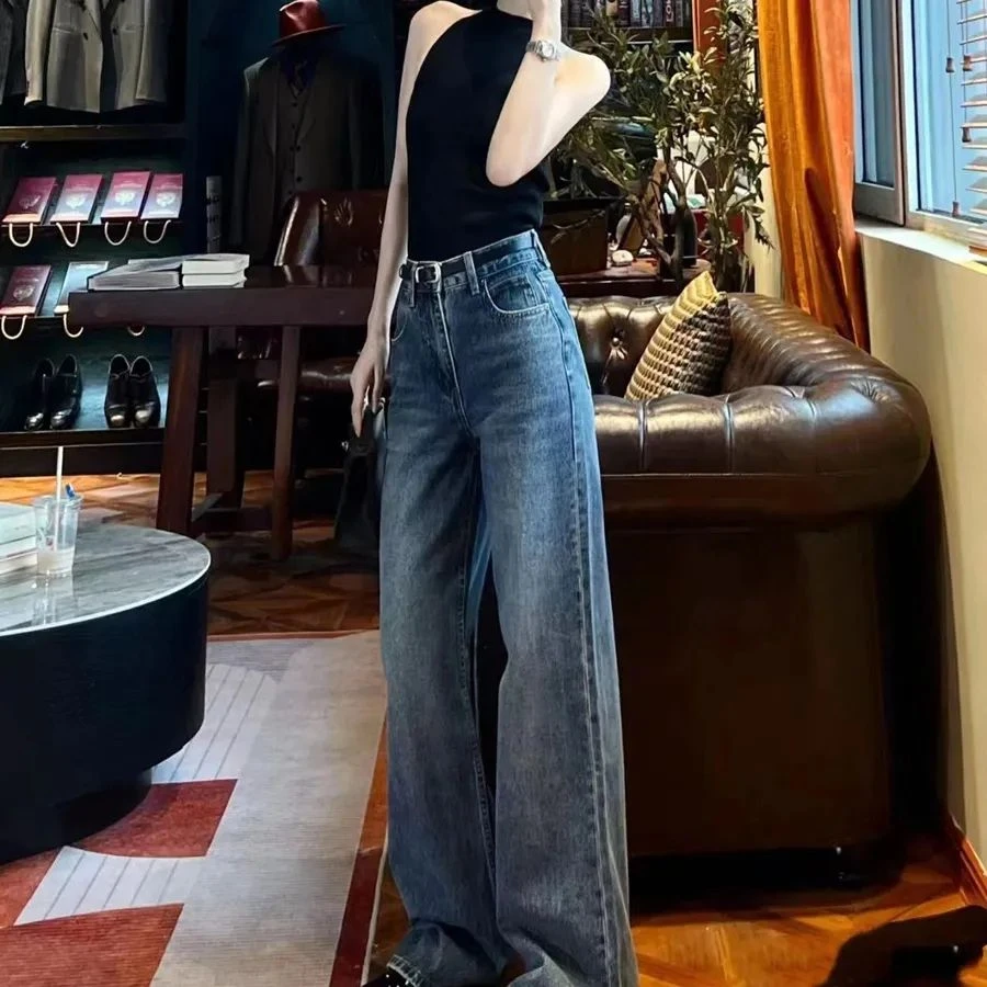 高腰宽松夏装搭配一整套时尚炸街盐系夏季辣妹上衣仔裤套装女