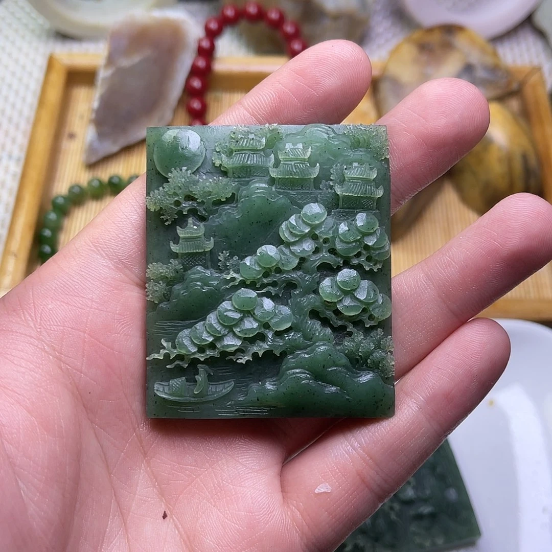 未镶嵌和田玉车挂