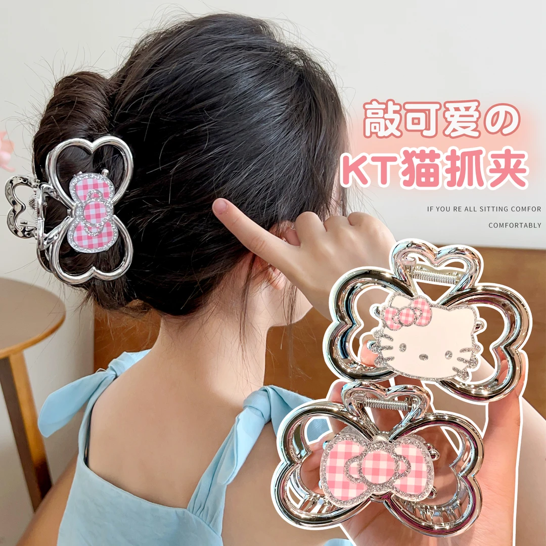 卡通风女发夹发饰女童饰品小女孩简约可爱鲨鱼夹弹力