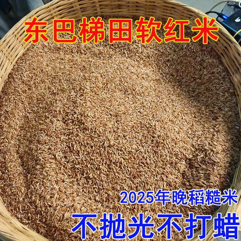 广西东巴软红米 不染色不打蜡农家糙米5斤