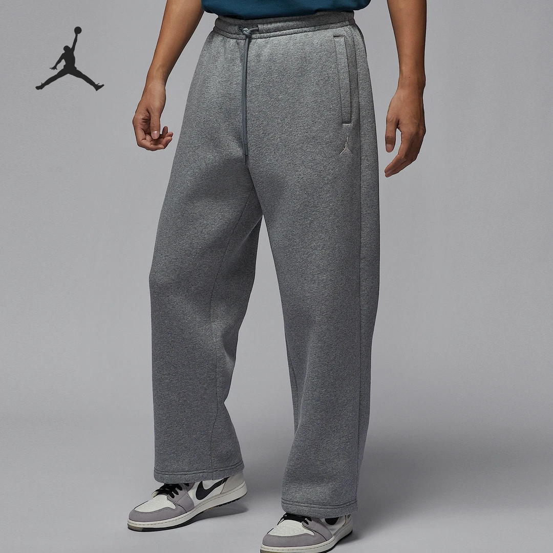Nike/耐克正品JORDAN男士加绒宽松直筒运动长裤IB7239-091