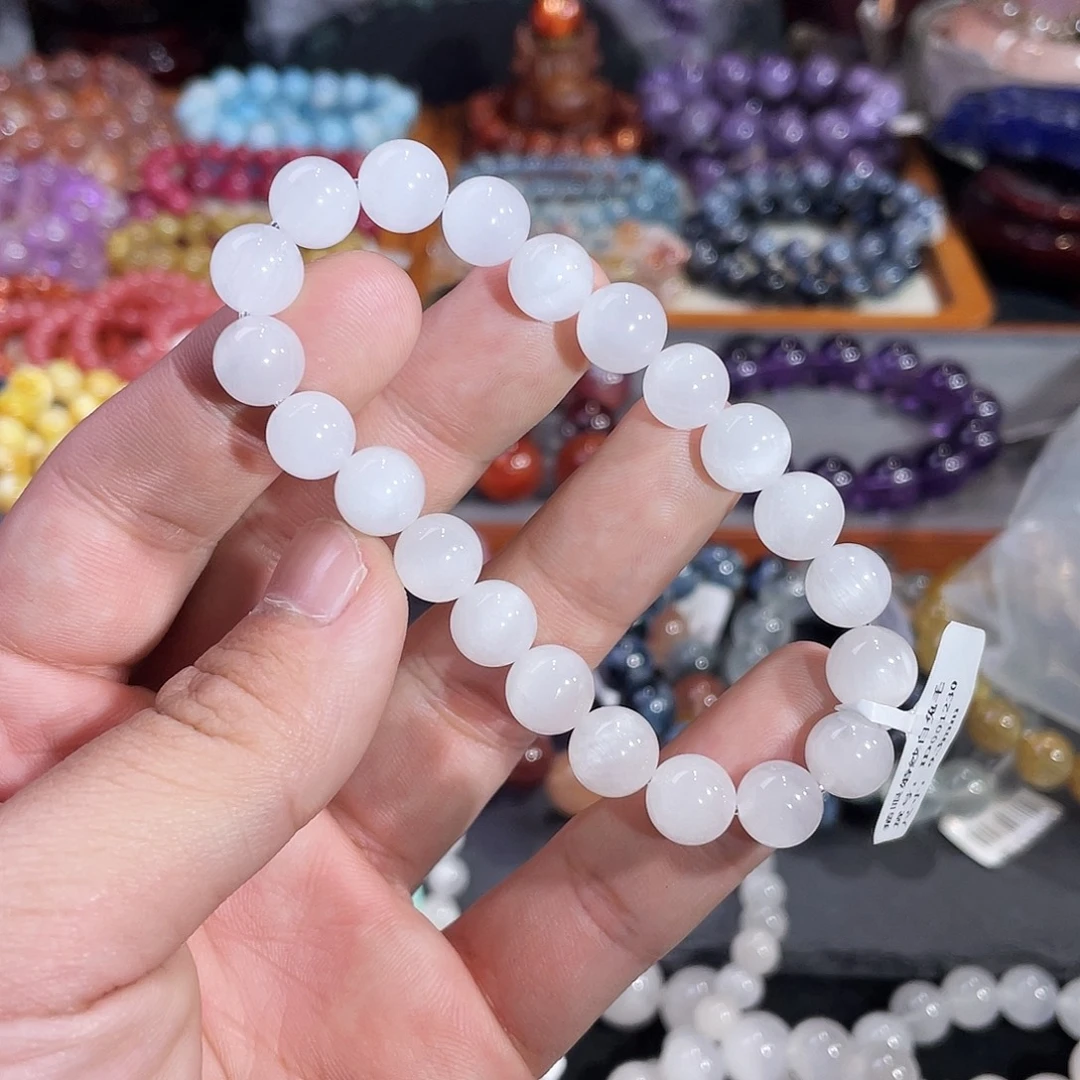 未镶嵌手绳水晶婚纱白兔毛9.3mm