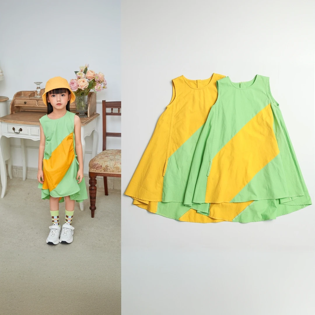 女小童抽绳背心连衣裙4243013198
