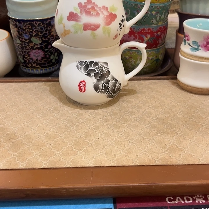 瓷片陶瓷公杯微瑕2个
