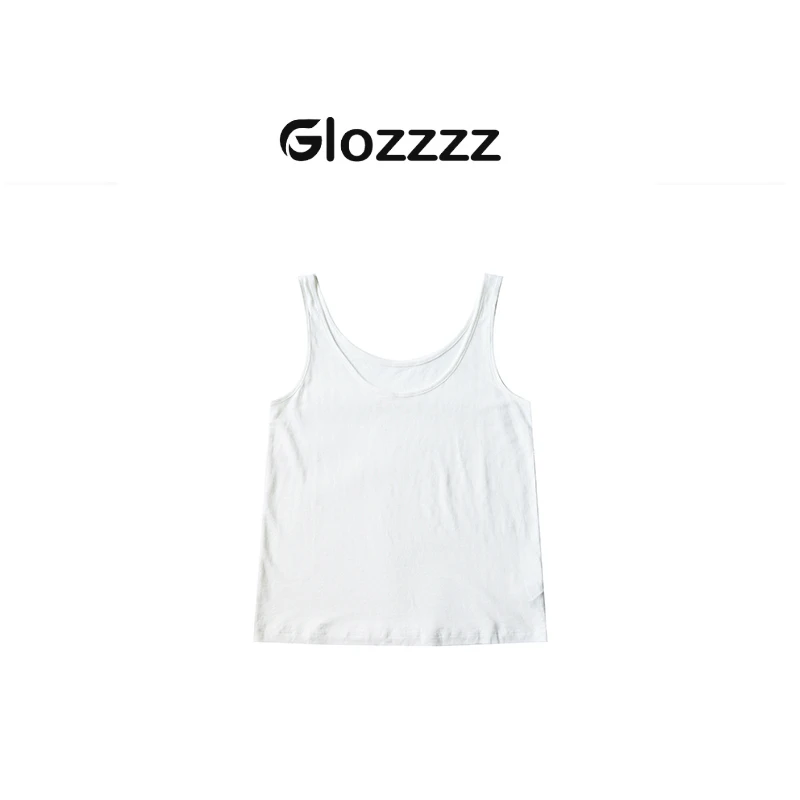 【Glozzzz】高低领正反两穿垂感宽松亚麻夏季凉感吊带背心880704-3