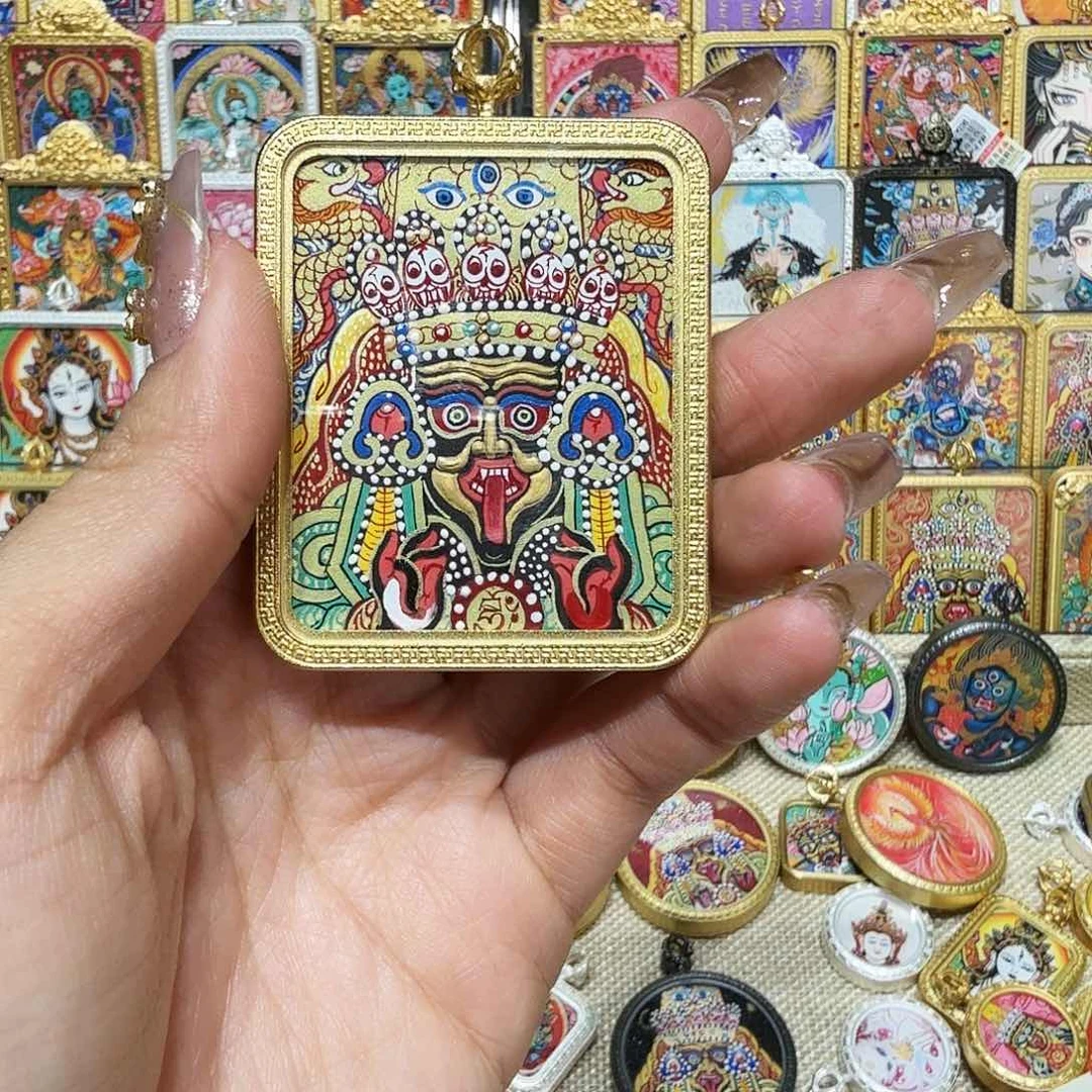 吊坠热贡纯手绘唐卡非遗文化