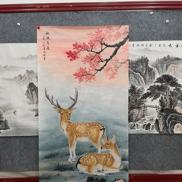 国画手绘国画禄路亨通