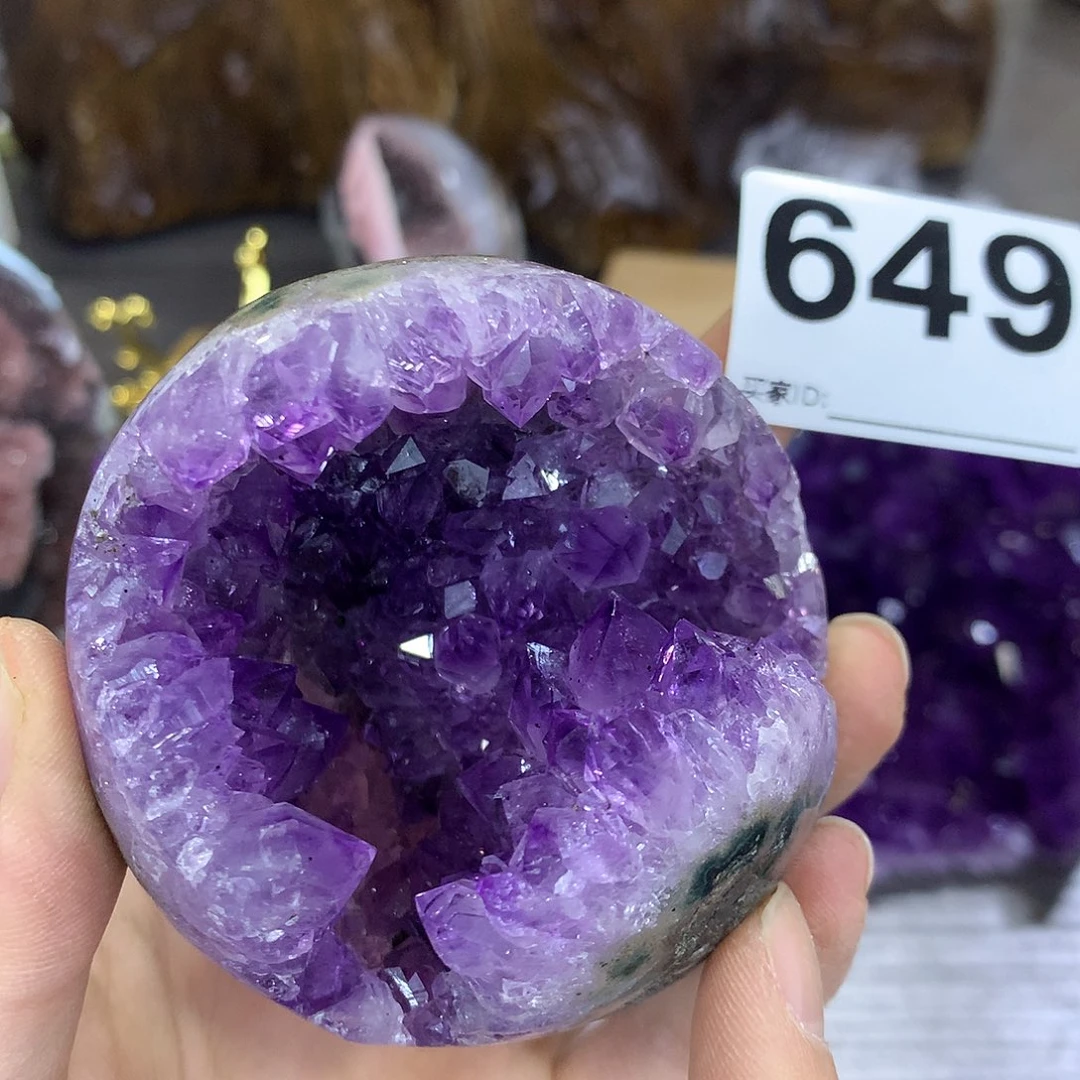 紫晶珠宝半成品未镶嵌月**兮649