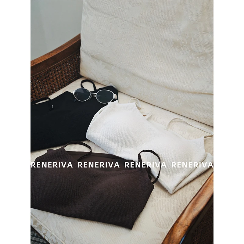 ReneRiva买手店 Riva 秋季螺纹弹力胸垫背心