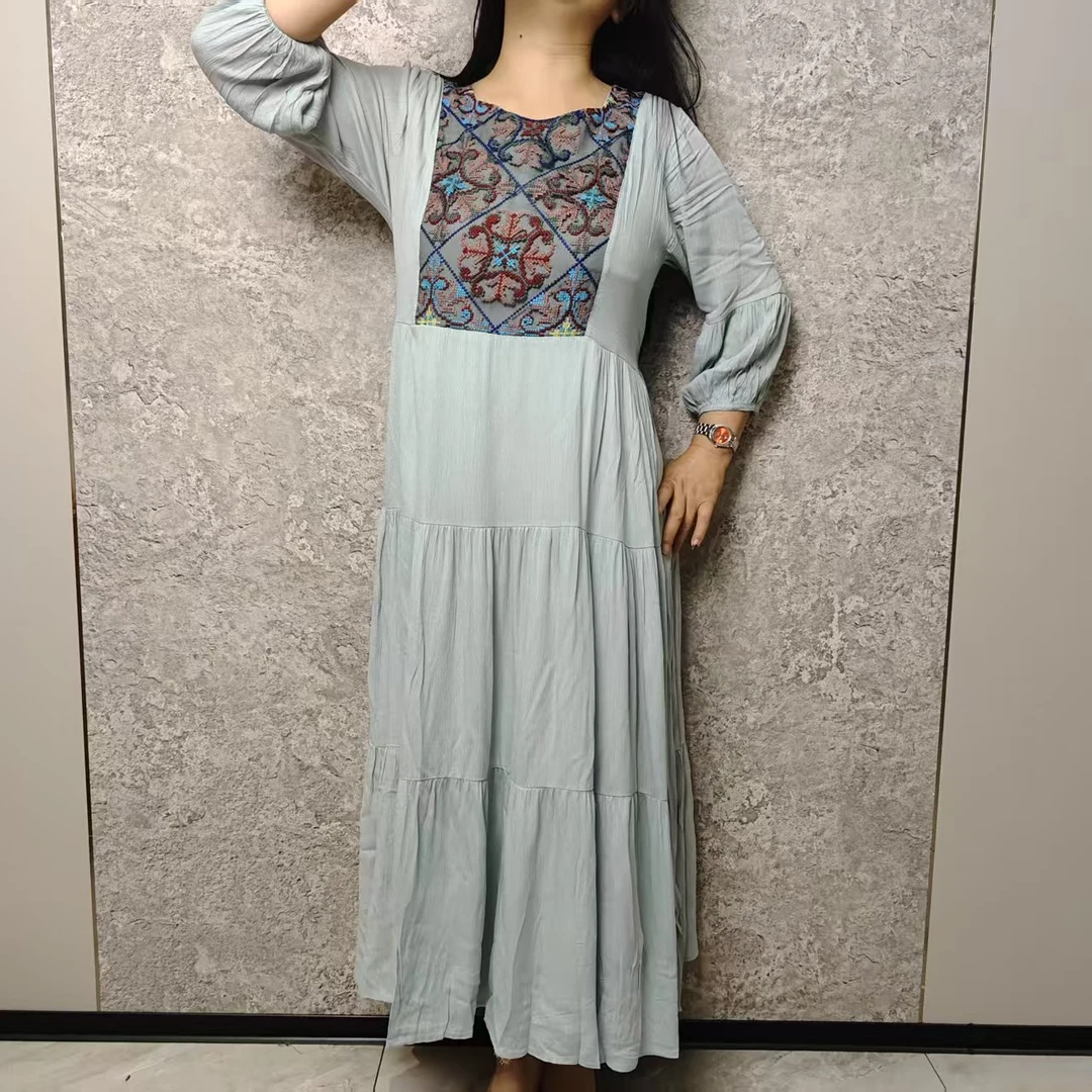 Q43 灰色百搭休闲夏季连衣裙