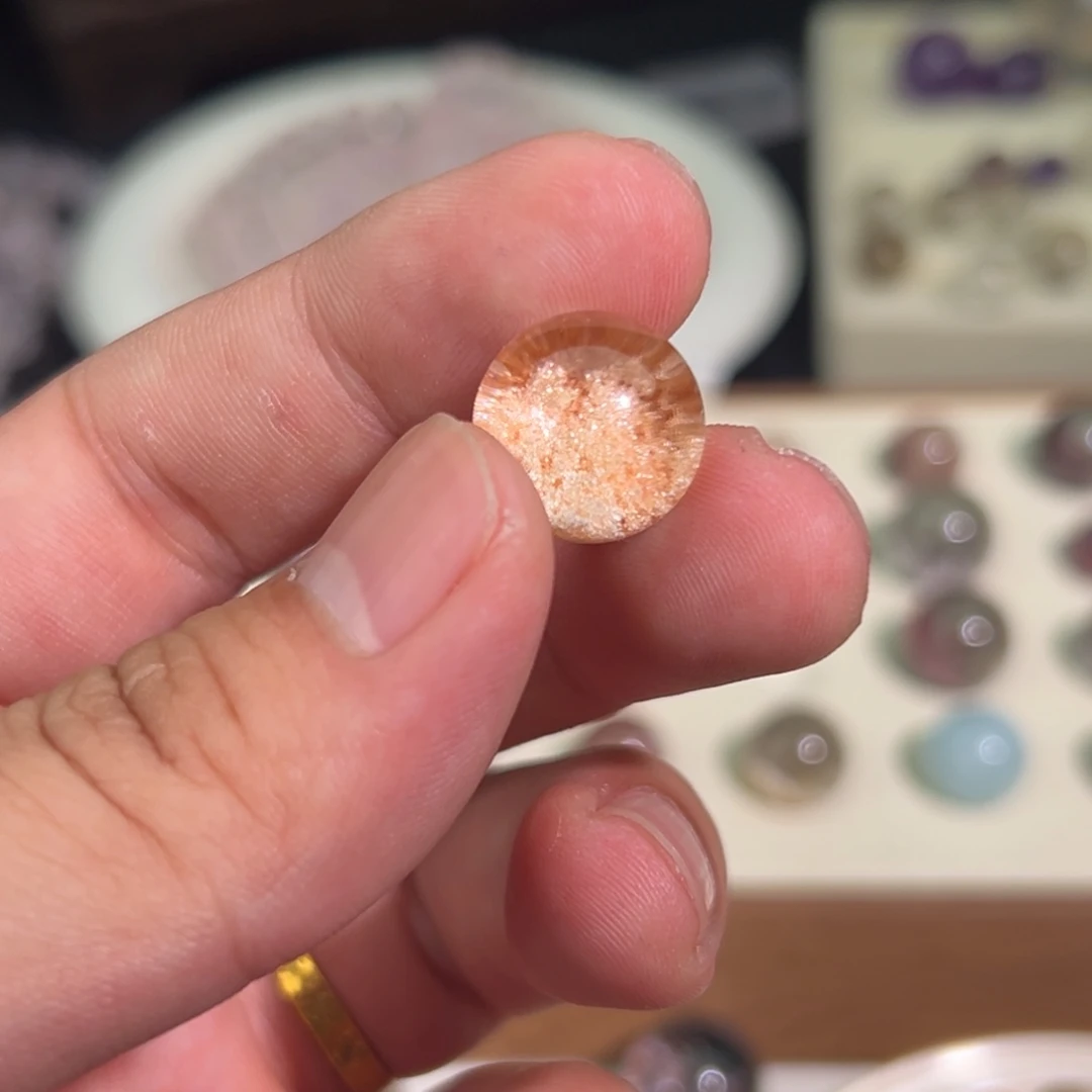 未镶嵌手链水晶2和1精品橘粉