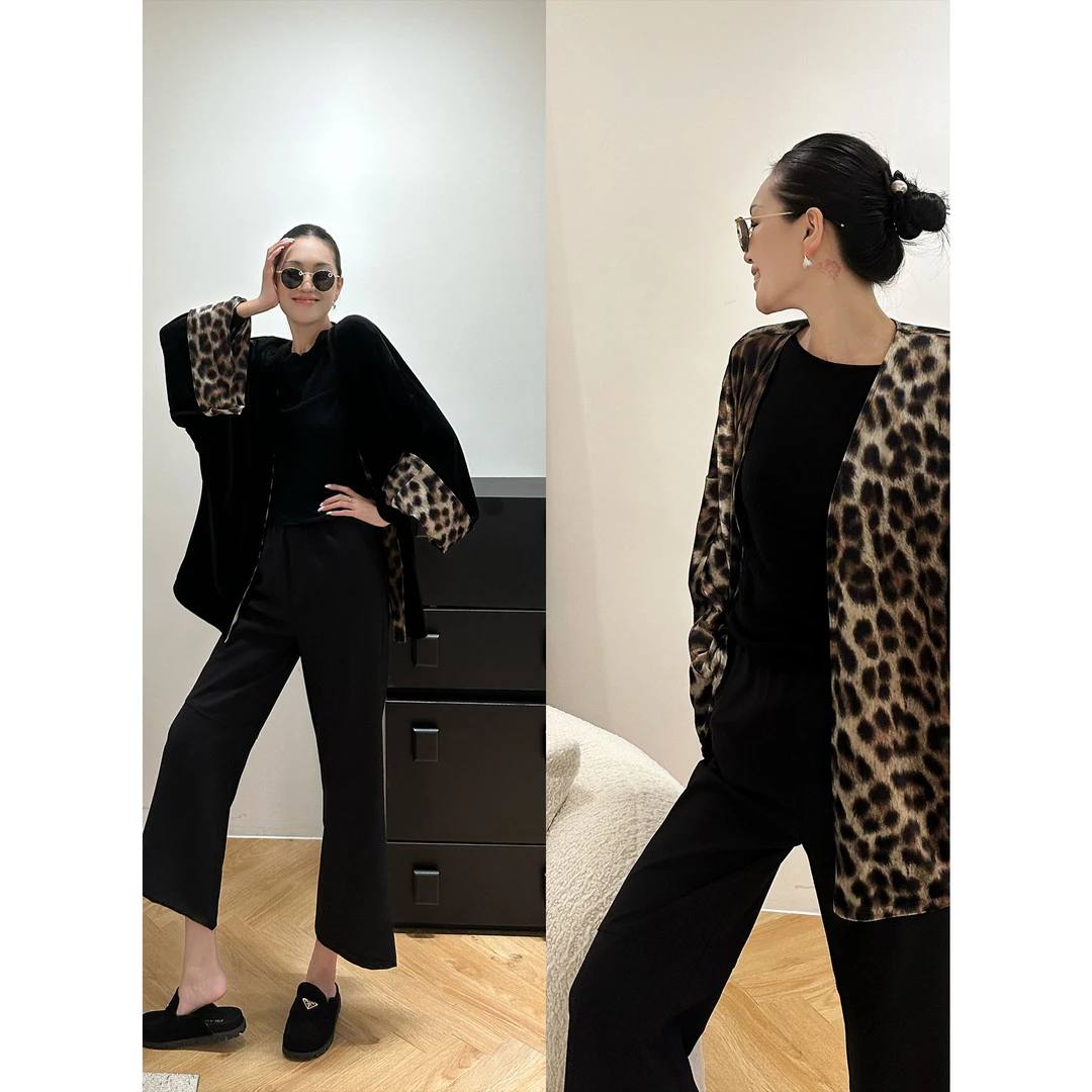 紫紫 两穿袍 野生美学丝绒复古两面穿秋冬美人袍外套ZD08WZYL638