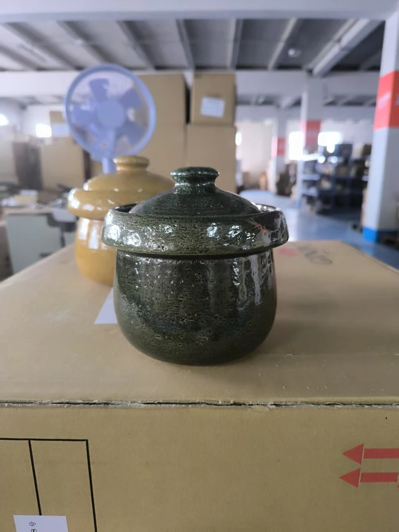 日本进口万古烧水谷制陶蘑菇锅饭锅2合