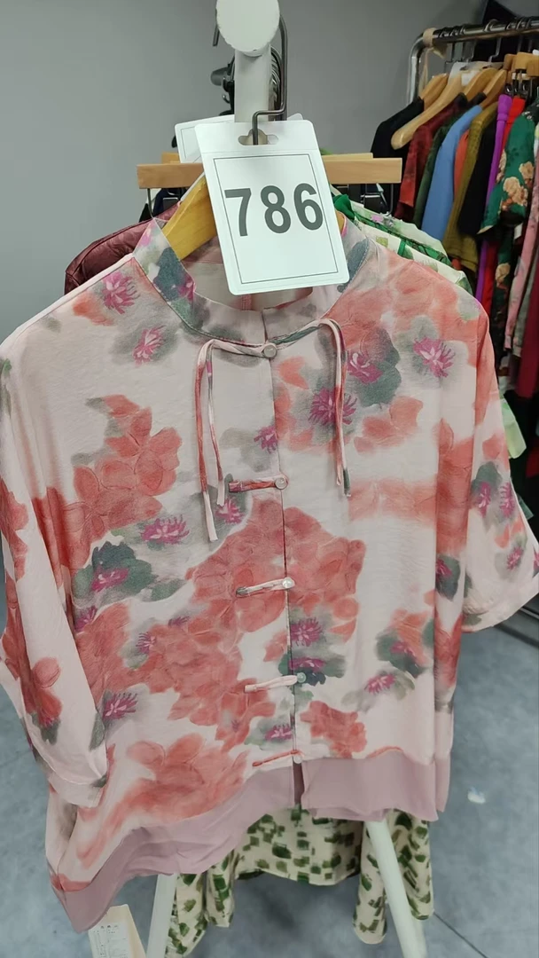 786-薄款时尚短款圆领常规款中老年女装