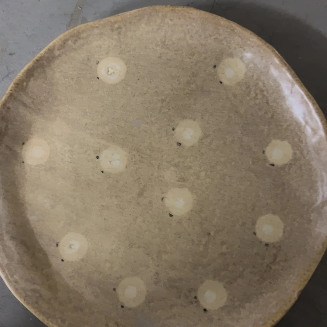 搪瓷微瑕小熊十寸盘一个