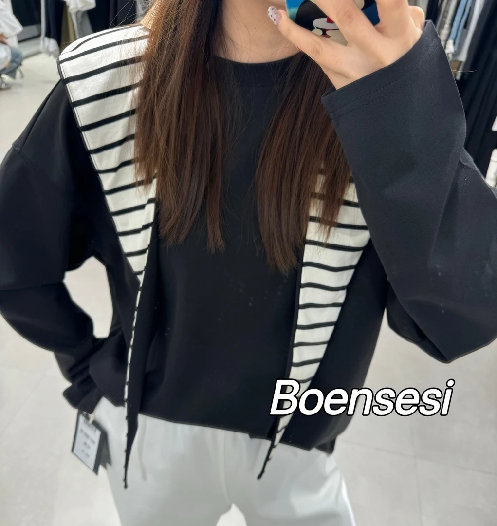 70271-假两件披肩卫衣-BOENSESI-卫衣