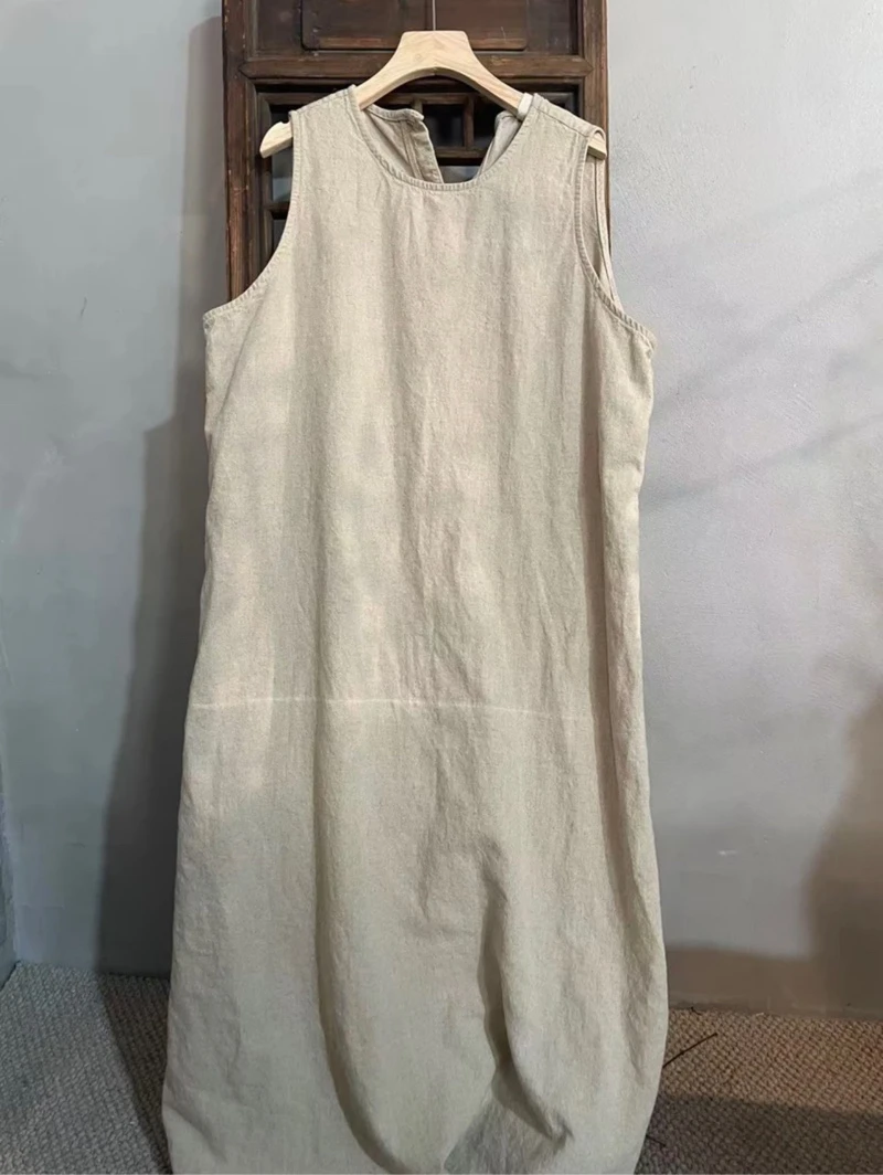 (老钱推荐)柒小七家亚麻背心裙