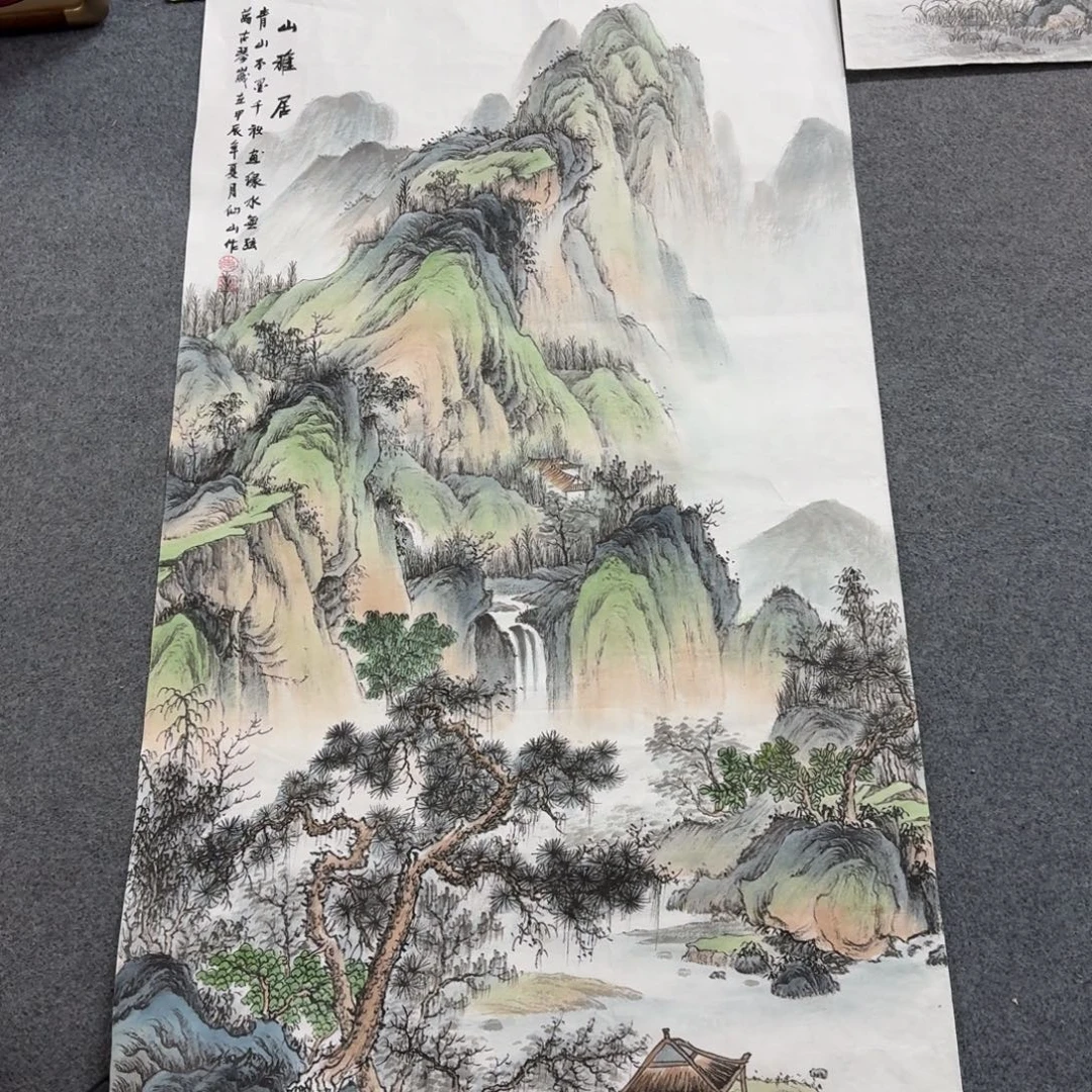 没***拳国画四尺尺寸70X140纯手绘作品