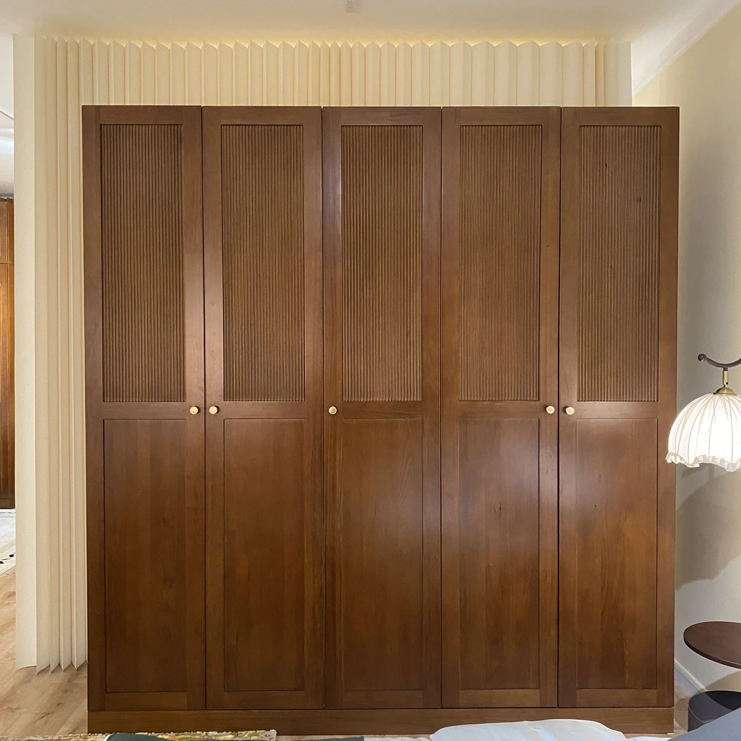 【品牌代工】【传统中式】香柏木全原木中式浅咖衣柜尺寸衣柜环保家具