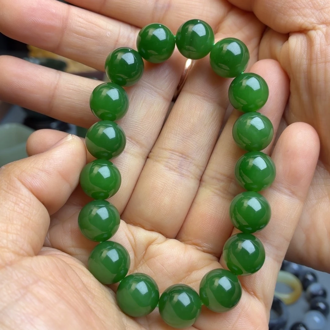 文***￴和田玉未镶嵌手串