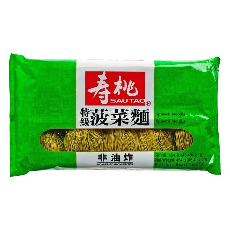 寿桃港式蛋面/菠菜面/瑶柱面454g  保12月效期