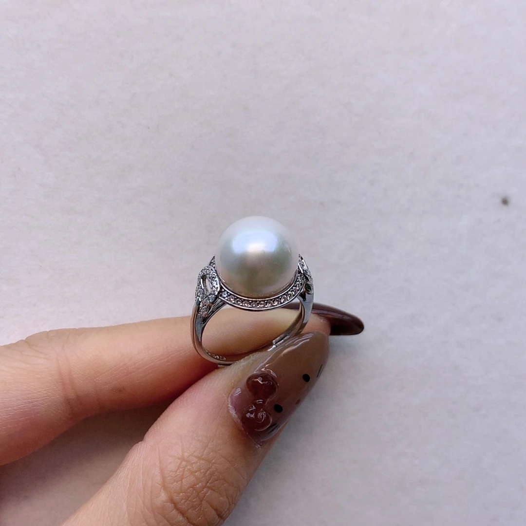 【闪购商品】银S925镶嵌戒指淡水珍珠