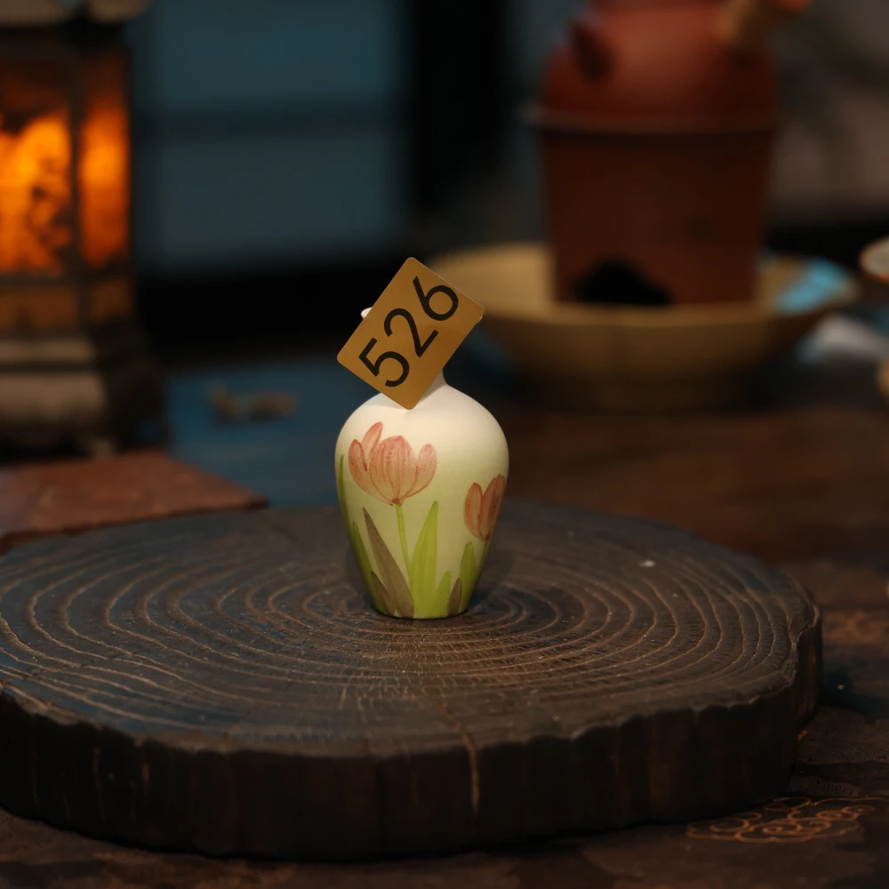 526小花瓶景德镇高温釉下彩绘设计师款式