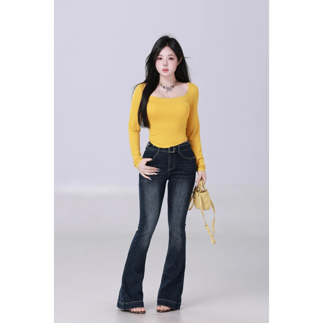 MengFairy 现现【纯欲叠穿系】纯欲百搭显瘦修身上衣套装4965M