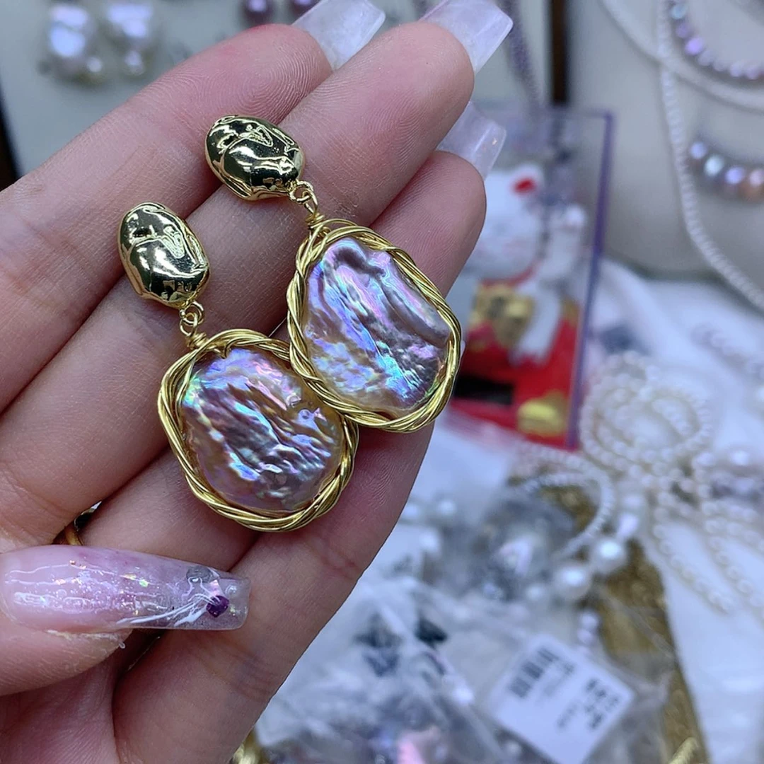 【闪购商品】淡水珍珠耳饰合金