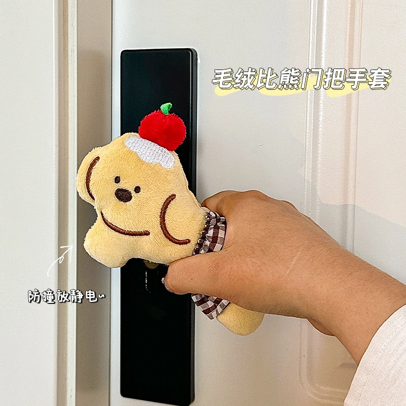 可爱小狗门把手套防撞玩偶门把手保护套墙壁防撞装饰卡通防冻保暖