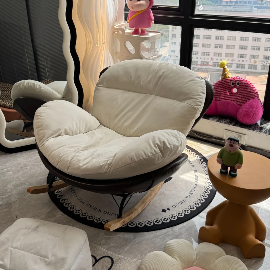 可爱风休闲摇摇椅客厅阳台懒人沙发舒适惬意北欧风简约单人椅