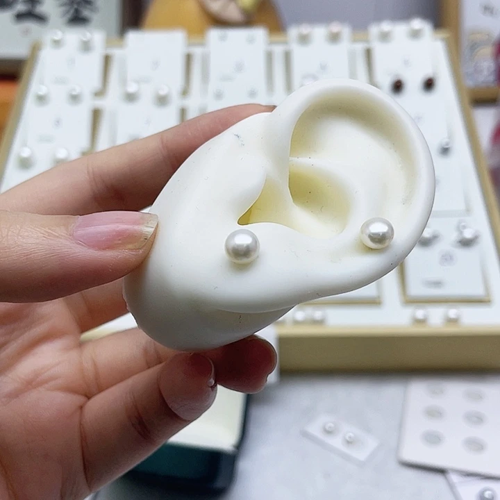 淡水珍珠耳饰银S925镶嵌甜*甜