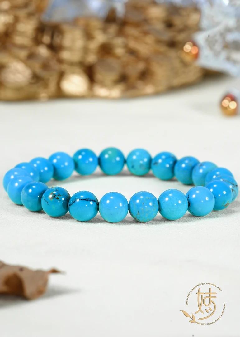 【婧婧精选】臻品 · 原矿绿松圆珠手串9+ 多样性发其一