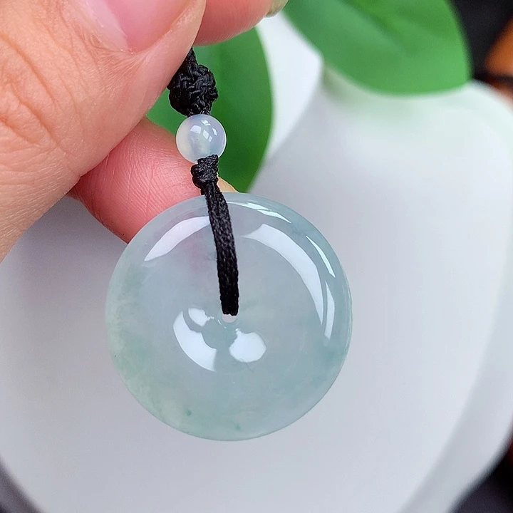 颈饰未镶嵌翡翠平安扣 24.7x5.8mm