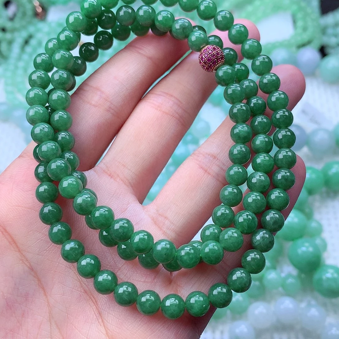 翡翠未镶嵌毛衣链