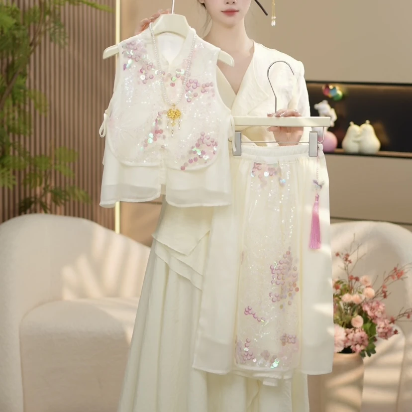 boboe/波波鹅女童夏季新款套装时尚百搭上衣+裤子--Y5001